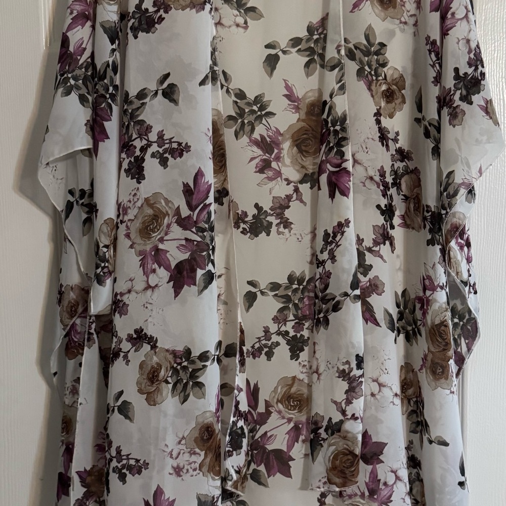 Emory Park Floral Kimono in Purple and Brown